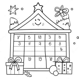 Advent Calendar Coloring Page | Advent coloring page