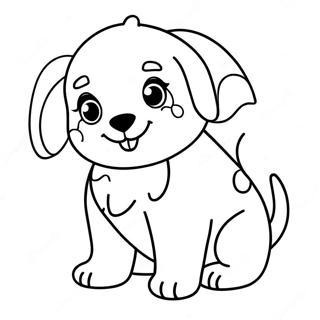 Realistisk valp färgläggningssida | Realistisk Valp Hund målarbild