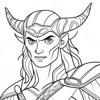 Mischievous Loki Coloring Page | Loki coloring page