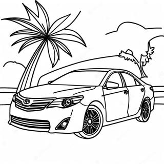Toyota Camry Sedan Coloring Page | Toyota coloring page