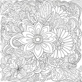 Intricate Floral Patterns Coloring Page | for Adults coloring page