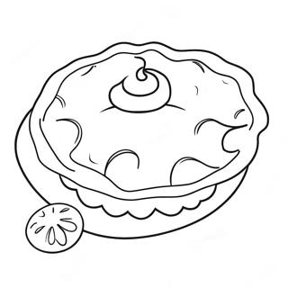Delicious Pie Coloring Page | Pie coloring page