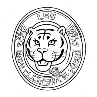 LSU Tigers Logo Coloring Page | LSU coloring page