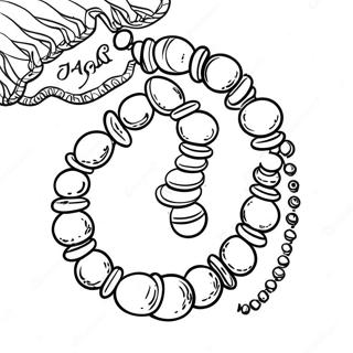 Colorful Mardi Gras Beads Coloring Page | Mardi Gras coloring page