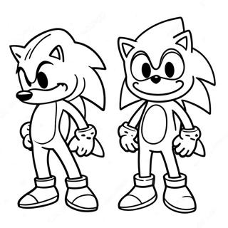 Sonic the Hedgehog in a Spooky Costume Coloring Page | Sonic Halloween coloring page