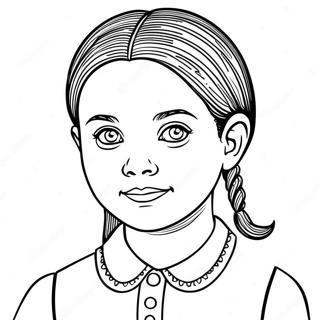 Wednesday Addams Coloring Page | Wednesday Addams coloring page