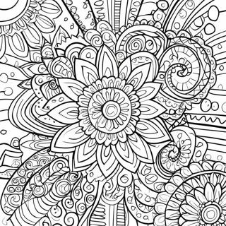 Vibrant Gel Pen Mandala Coloring Page | Gel Pen coloring page