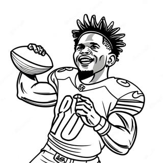 Tyreek Hill Coloring Page | Tyreek Hill coloring page