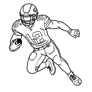 Tyreek Hill in Action Coloring Page | Tyreek Hill coloring page