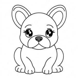 Frenchie Puppy Coloring Page | Frenchie coloring page