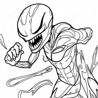 Carnage in Action Coloring Page | Carnage coloring page