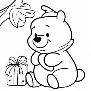 Winnie The Pooh Natal Halaman Mewarnai