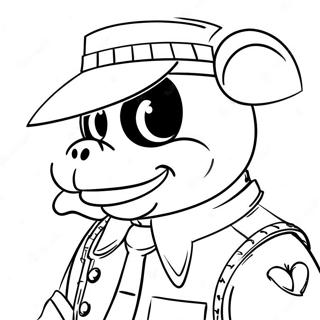 Blitzo in Action Coloring Page | Helluva Boss coloring page