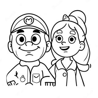 Arnold and Helga Adventure Coloring Page | Hey Arnold coloring page