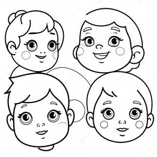 Cute Realistic Baby Faces Coloring Page | Realistic Baby coloring page