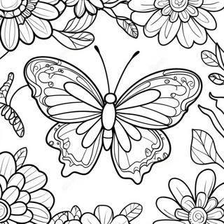 Unique Butterfly Coloring Page for Adults | Unique Butterfly for Adults coloring page