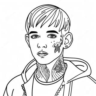 Lil Peep Coloring Page | Lil Peep coloring page