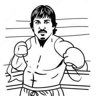 Rocky Balboa Boxing Coloring Page | Rocky coloring page