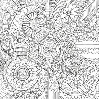 Intricate Geometric Patterns Coloring Page | Satisfying coloring page
