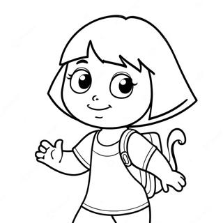 Dora the Explorer Coloring Page | Dora and Boots coloring page