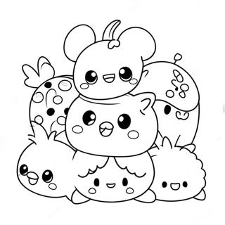 Cute Tsum Tsum Characters Coloring Page | Tsum Tsum coloring page