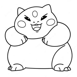 Snorlax Coloring Page | Snorlax coloring page
