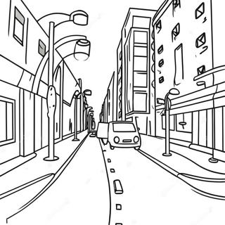 Red Light Green Light Game Scene Coloring Page | Squid Game coloring page