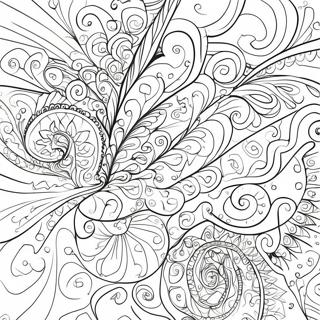 Colorful Tie Dye Swirls Coloring Page | Tie Dye coloring page