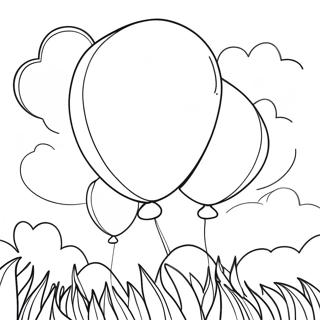 Colorful Balloons Coloring Page | Ball coloring page