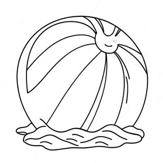 Bouncing Beach Ball Coloring Page | Ball coloring page