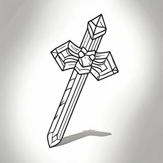Diamond Sword Minecraft Coloring Page | Sword Minecraft coloring page
