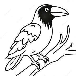 Crow Coloring Page | Crow coloring page