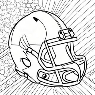 Farverig Fodboldhjelm Design Malebog | Fodboldhjelm malebog