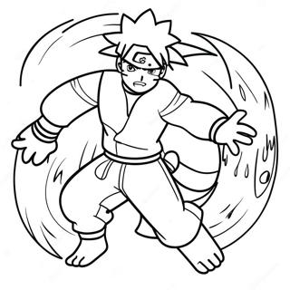 Naruto Transforming into Nine Tails Coloring Page | Naruto Nine Tails coloring page