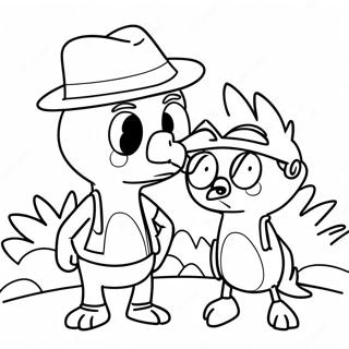 Mordecai and Rigby Adventure Coloring Page | Regular Show coloring page