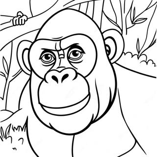 Gorilla Coloring Page | Gorilla coloring page