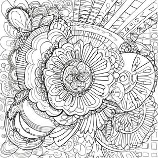Intricate Optical Illusion Shapes Coloring Page | Optical Illusion Geometric coloring page