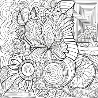 Optische Illusie Geometrisch Kleurplaten