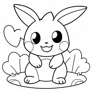 Pokemon Valentines Coloring Page | Pokemon Valentines coloring page