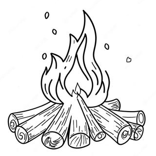 Campfire Coloring Page | Campfire coloring page