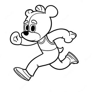 Jake the Character Running Coloring Page | Subway Surfers coloring page