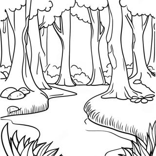 Reverse Coloring Page Featuring Enchanted Forest | Reverse coloring page