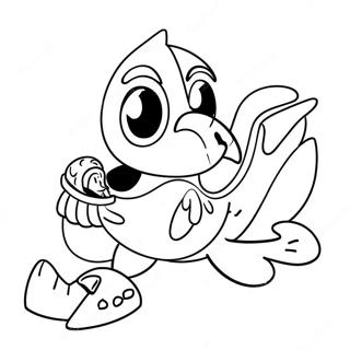 Seahawks Mascot Cheerful Coloring Page | Seahawks coloring page