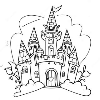 Spooky Halloweentown Castle Coloring Page | Halloweentown coloring page