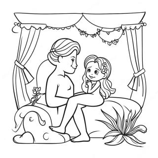 Sensual Fantasy Scene Coloring Page