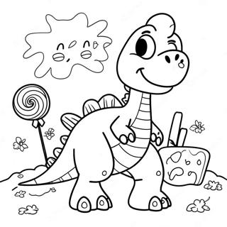 Happy Birthday Dinosaur Coloring Page | Happy Birthday Dinosaur coloring page