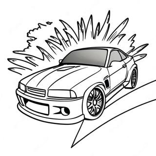 Sporty JDM Car Coloring Page | JDM Car coloring page