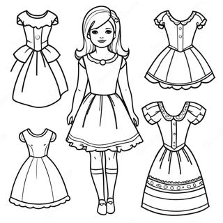 Paper Doll Coloring Page | Paper Doll coloring page