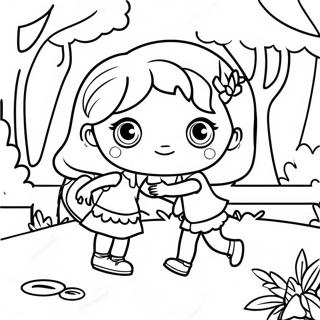 Polly Pocket Adventure in the Park Coloring Page | Polly Pocket coloring page