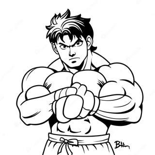 Baki Coloring Page | Baki coloring page